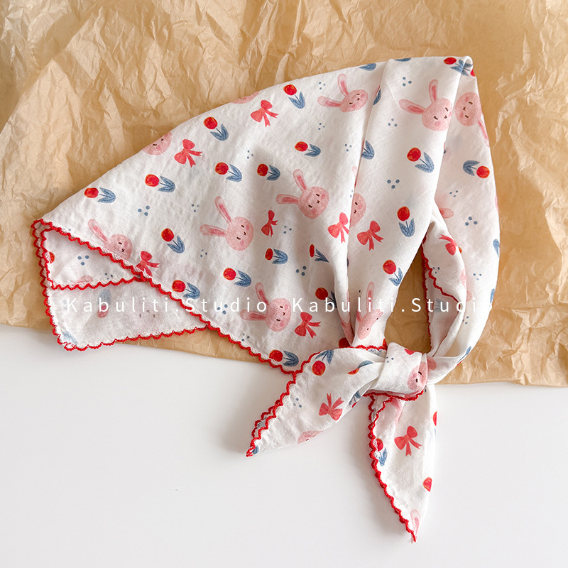 Head Wrap Turban - Écharpe carrée en coton et lin,