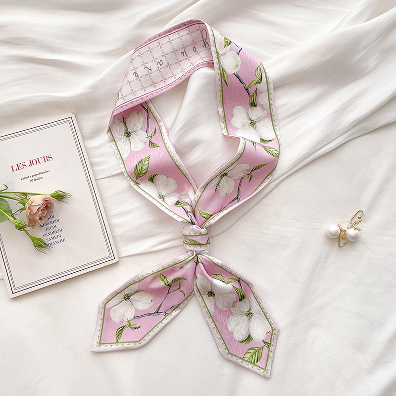 Silk Neck Scarf - Écharpe longue en satin de soie