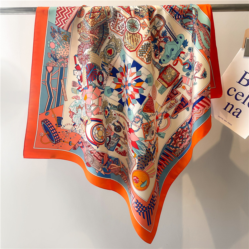Nouveau Foulard Carré en Soie  - Head Wrap Turban avis et prix