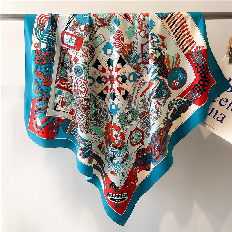 Nouveau Foulard Carré en Soie  - Head Wrap Turban avis et prix