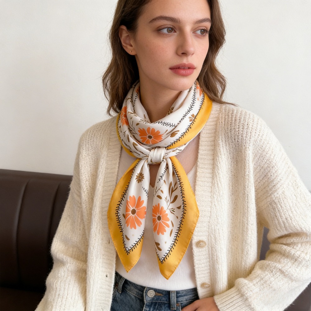 1 pièce, nouveau foulard en so - Scarf Silk Square avis et prix