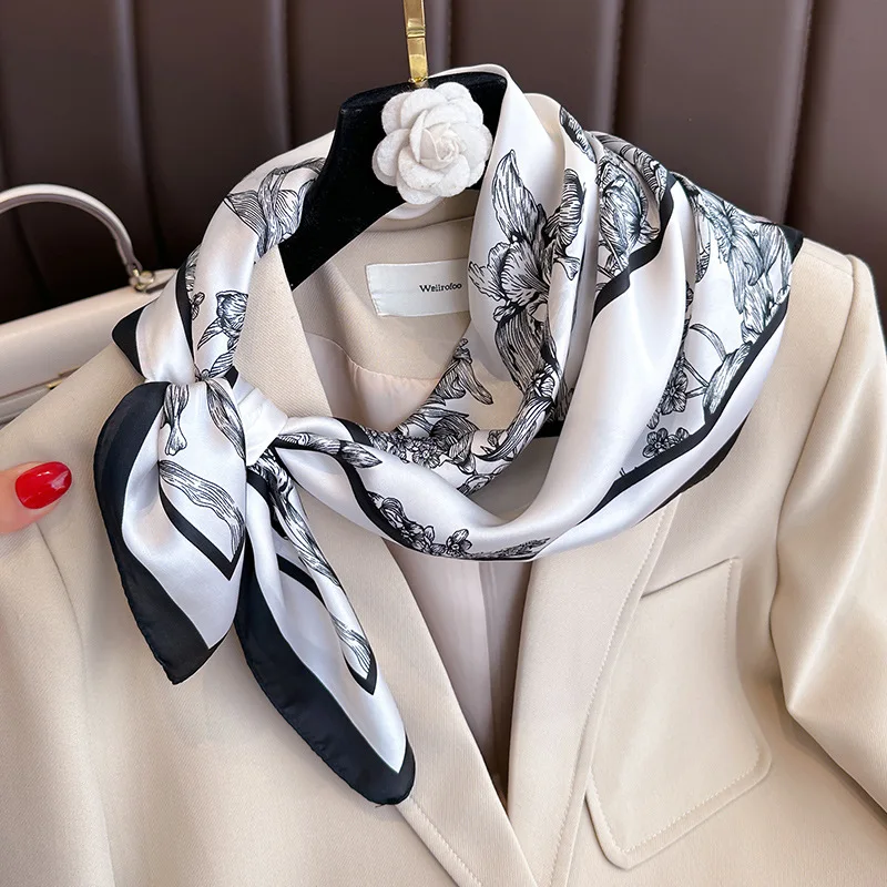 Foulard Carré à Imprimé Floral - Head Wrap Turban avis et prix