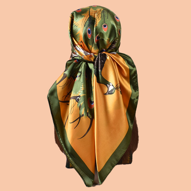 Grand foulard carré imprimé pa - Scarf Silk Square avis et prix